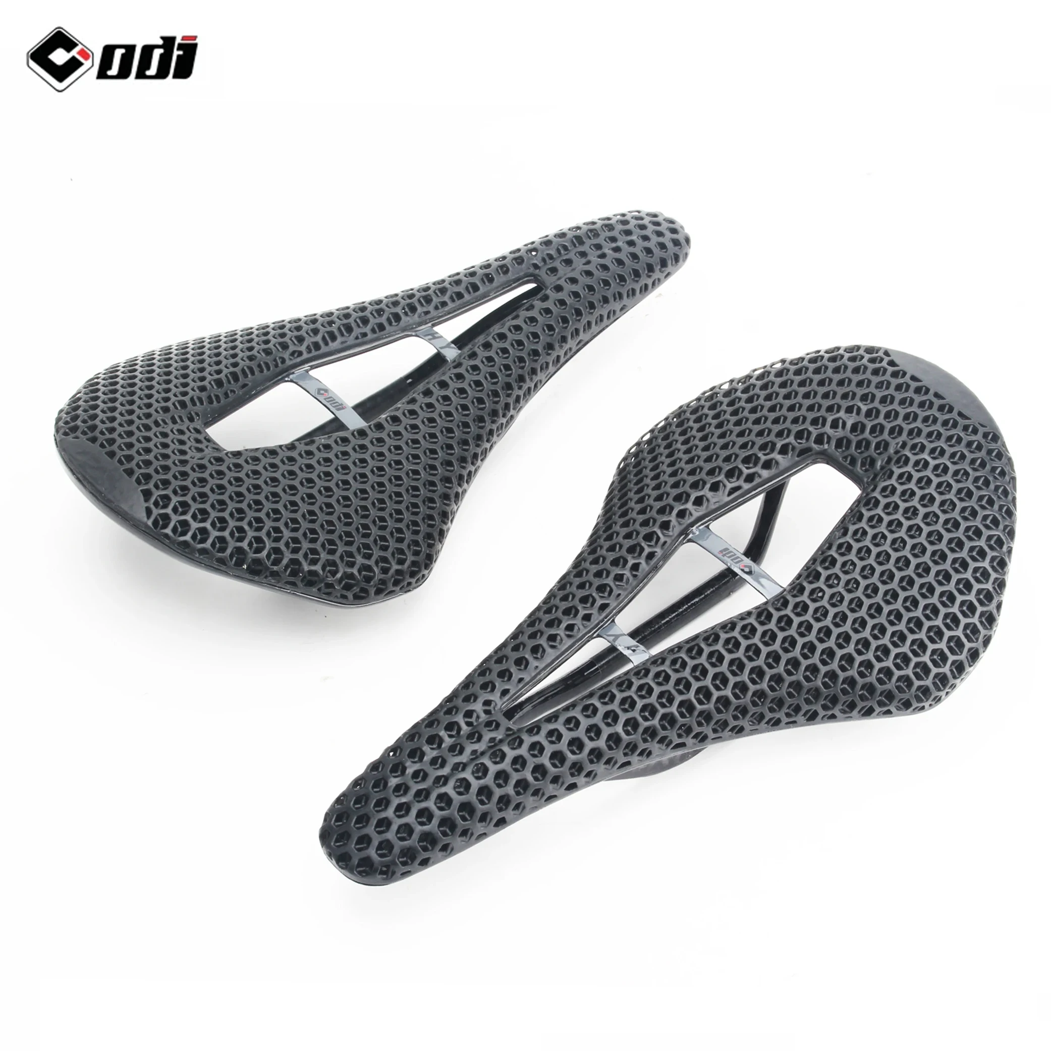 ODI Carbon Fiber 3D Printed Bike Saddle 143mm Mountain Bicycle Cushion Ultra Light and Breathable Soft Seat for Road Bike/MTB