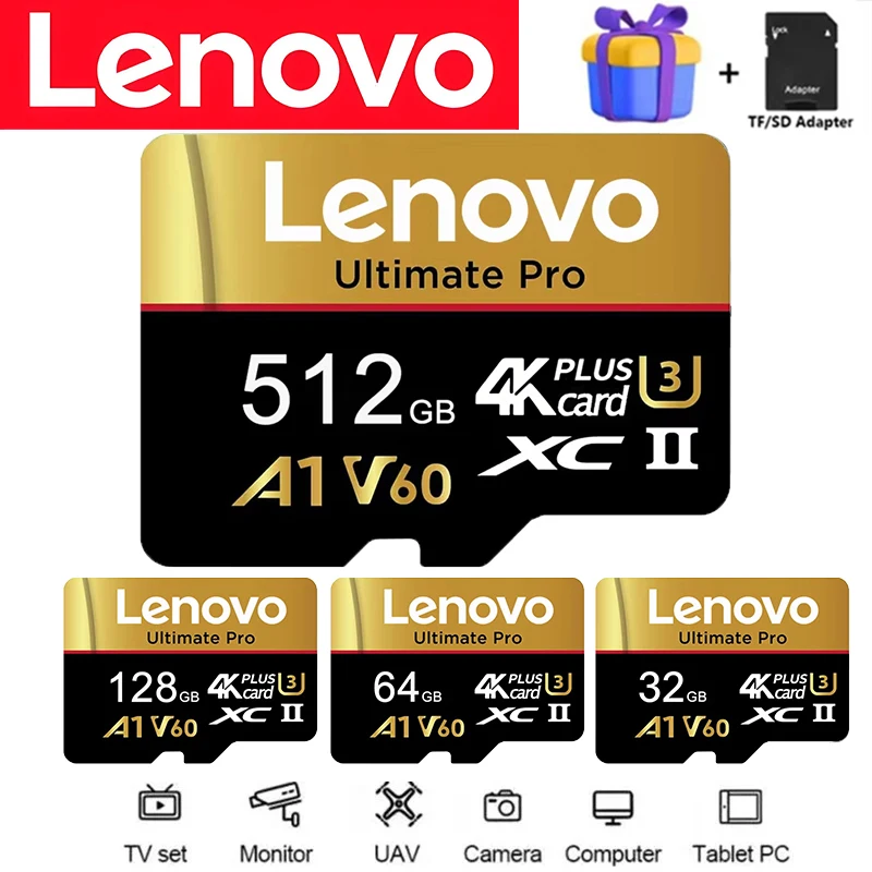Advanced Lenovo 512GB Micro TF SD Memory Card SD Cards TF Cards 256GB Quick 128GB V30 for GoPro / Smartphone / Gaming