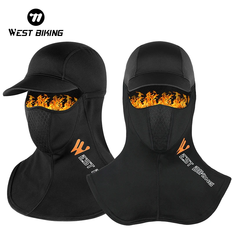 WEST BIKING Winter Warm Cycling Cap Men Women Balaclava Sport Scarf Neck Warmer Ski Bicycle Motocycle Running Head Cap Bike Hat