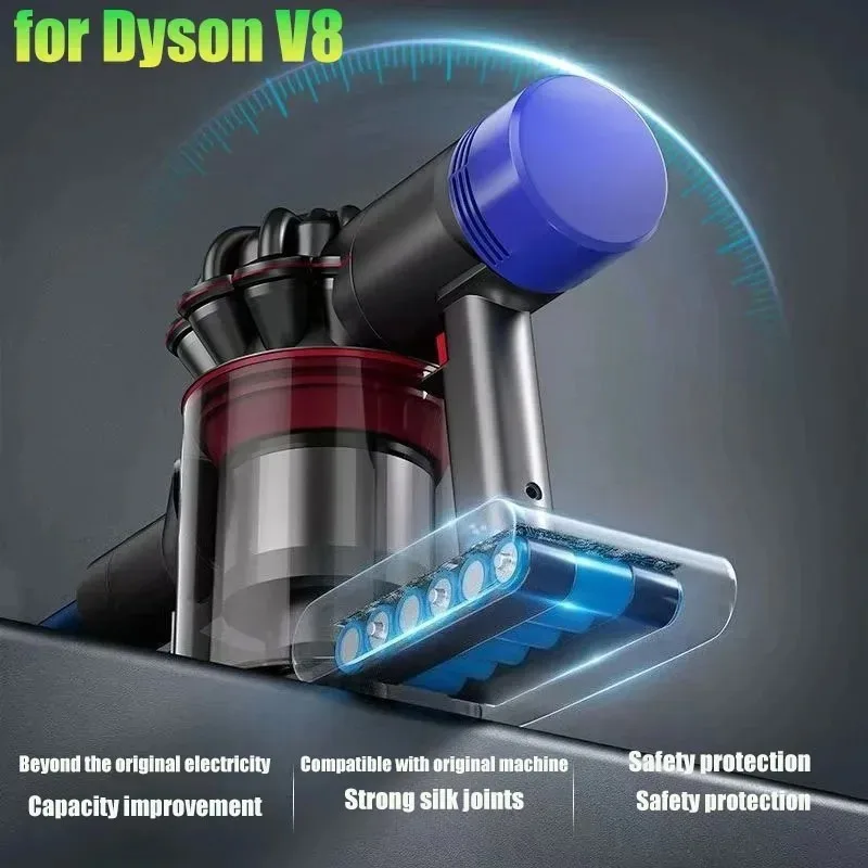 12800mAh Originale per Dyson V8 21.6V Batteria per Dyson V8 Assoluto/Fluffy/Animal Li-Ion Aspirapolvere Batteria Ricaricabile