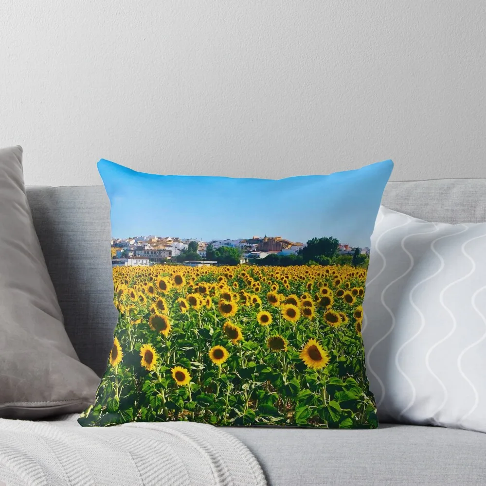 

Sunflower Field Throw Pillow Sofa Cushions Covers Sofa Decorative Covers pillow