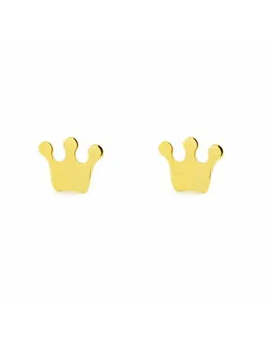 Earrings women/girl gold 9k crown