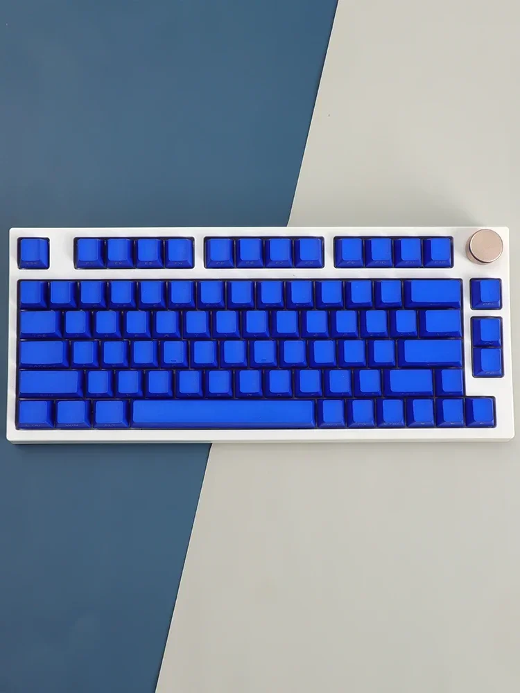 Klein continent-Clavier mécanique bleu, capuchon côté gravé, transparent, PBTOEM68758098