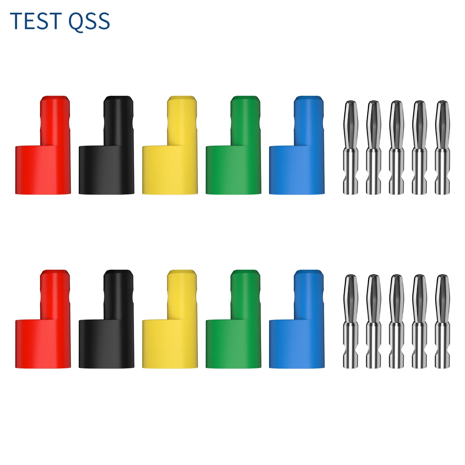 

QSS 10PCS 4MM Stackable Banana Plug Terminal Binding Post Electrical Component DIY Tools 5 Colors