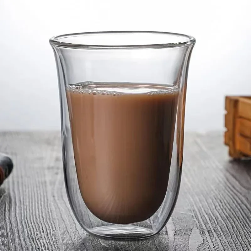 1Pcs 80-220ml Double Wall Glass Cup Clear Heat Resistant Tea Cups Healthy Drink Coffee Milk Mug Insulated Glass Drinkware Gift