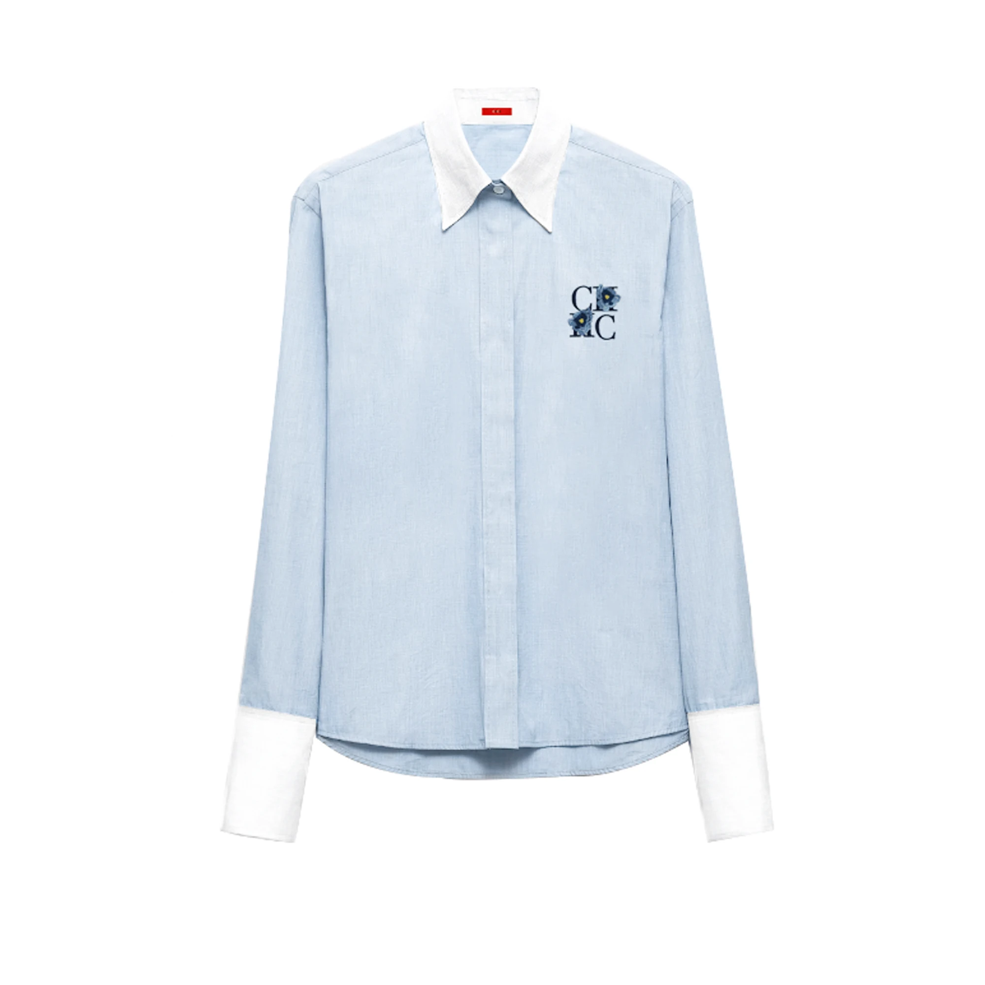 قميص نسائي من CHCH بلوزات نسائية أنيقة للربيع والصيف بياقة فضفاضة مخططة للمكتب