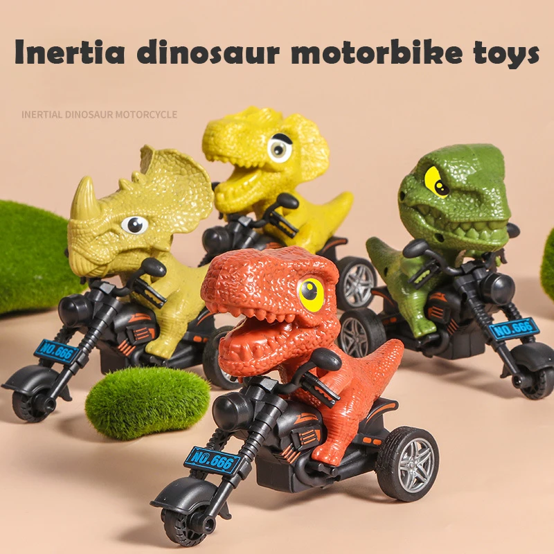 

Cute Novelty Dinosaur Motorcycle Toy Friction Powered Dino Vehicles Toys Funny Friction Powered Dinosaur Cars For Easter Gift