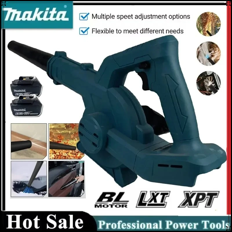 

Аккумуляторная воздуходувка Makita с регулировкой скорости, электрическая воздуходувка, пылесос для компьютеров, для уборки снега, для сада, для аккумуляторов 18В