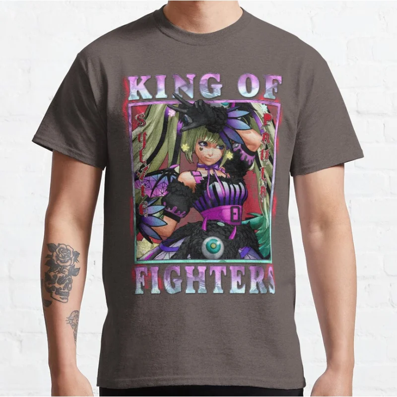 صدمة الجمال سيلفي باولا باولا كوف ملك المقاتلين 80s لعبة فيديو ريترو القتال ألعاب الفيديو تي شيرت كبير الحجم الكبار بلايز