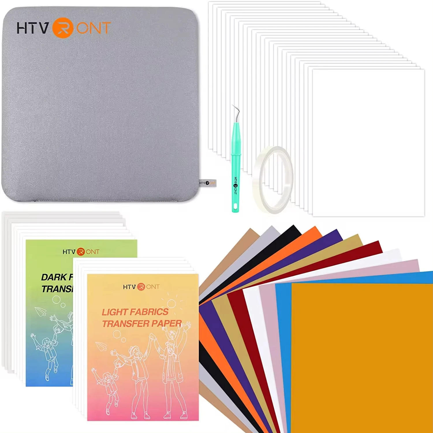 New 52pcs Heat Press Supplies Accessories  Beginners  Clothing T-shirt Printing DIY HTV Sublimation Paper Pad Kits