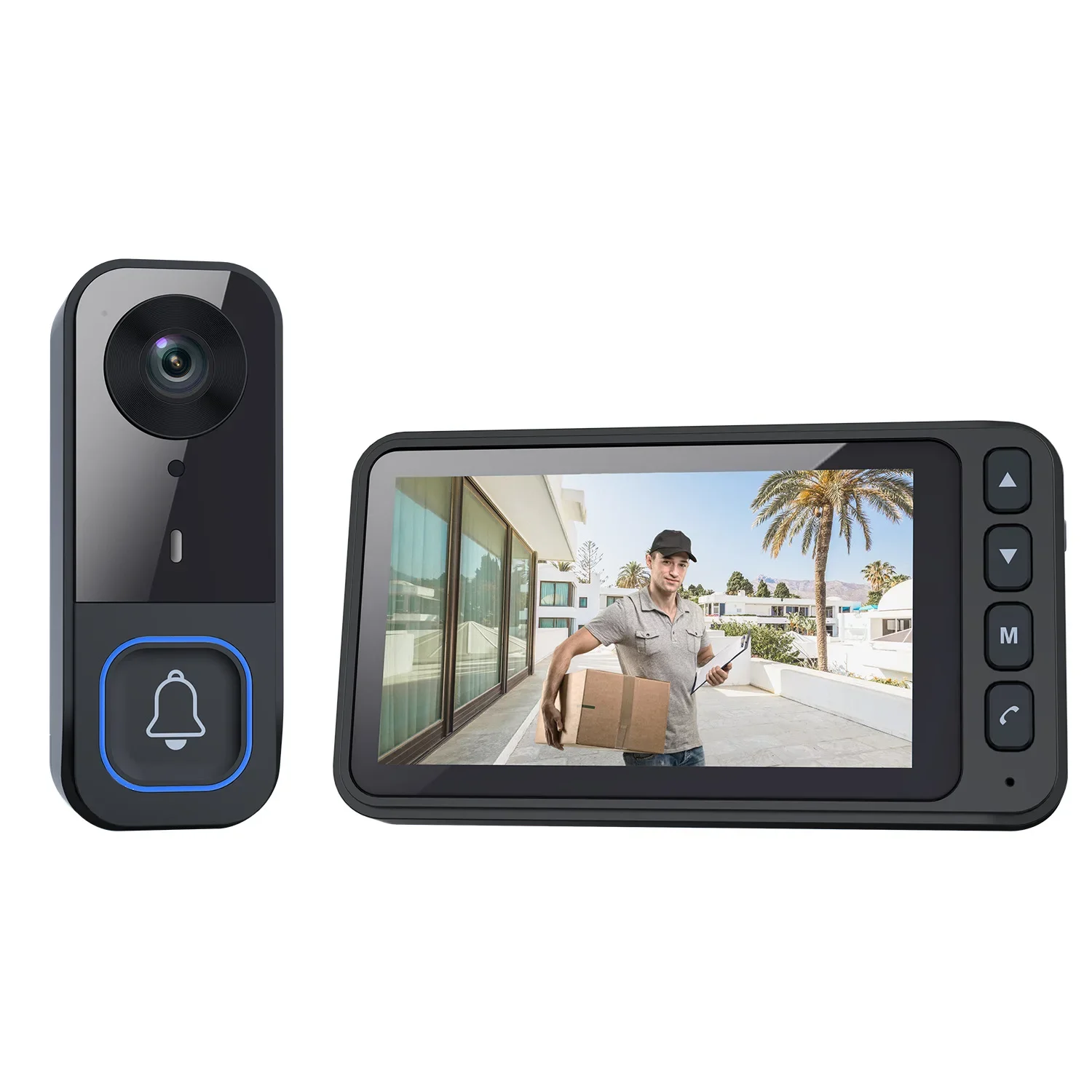 Smart Doorbell Wireless Video Doorbell Smart Home Security Surveillance Camera Home with Screen
