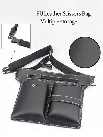 1pcs of salon hair styling tools, scissors comb , large capacity hair clipper comb PU bag with bag Special for real hair wigs