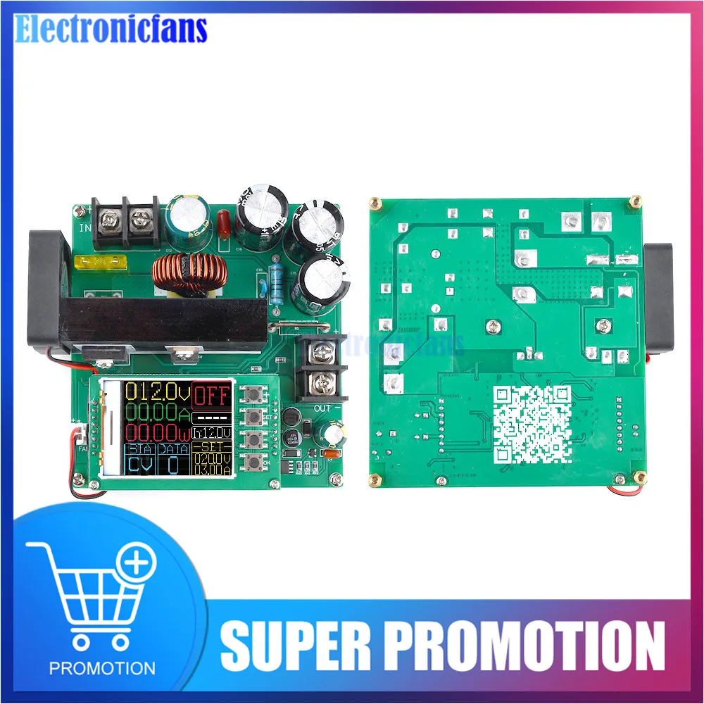 900W LCD Digital Control Boost Converter 9-60 to 10-120V Constant Current Constant Voltage Converter Step Up Power Supply Module