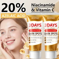 Crème éclaircissante pour les pores et les taches brunes en 3 jours, contenant du collagène, de la niacinamide et de la vitamine C, hydrate en profondeur, réduit l'apparence des taches brunes, resserre les pores, unifi 2