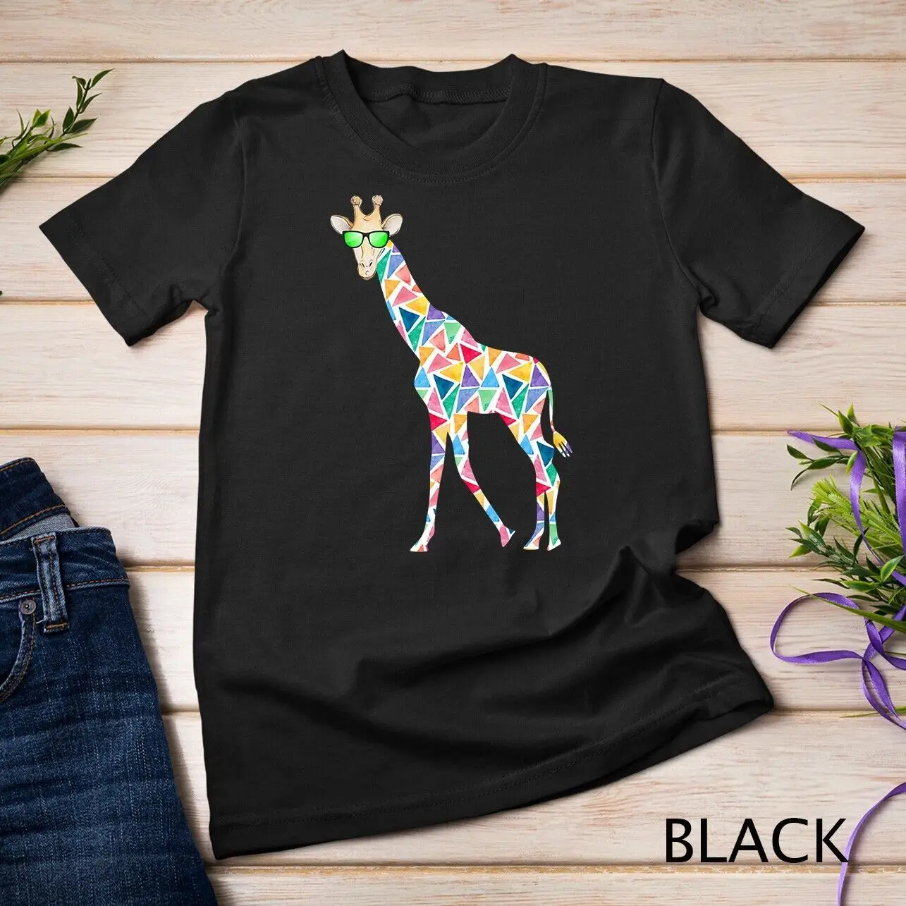 

Giraffe T Shirt Giraffe Print Shirt Gift Art Unisex T-shirt