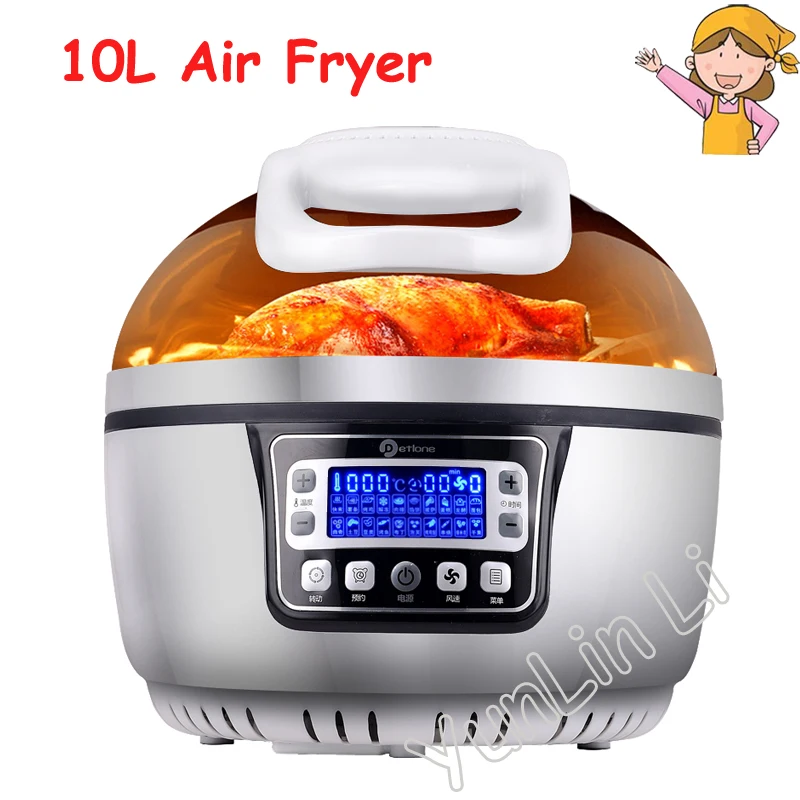 10L Intelligent Electric Frying Pan Multi-functional Home Oven Large Capacity Air Fryer Oil-free Frying Machine Cookware