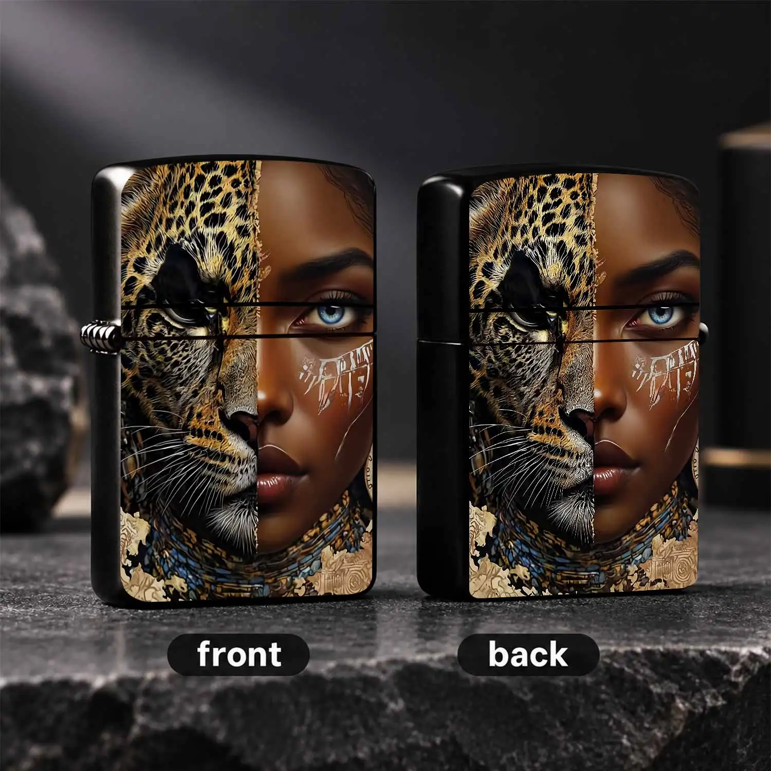 Creative Lighter with Wild Leopard Totem and Humanistic Art, Suitable for Daily Outings, Outdoor Trips, Parties and Gatherings of All Scenarios, Boasts Practical Functions and Ornamental Texture, Serves as a Distinctive  A Humorous And Inte
