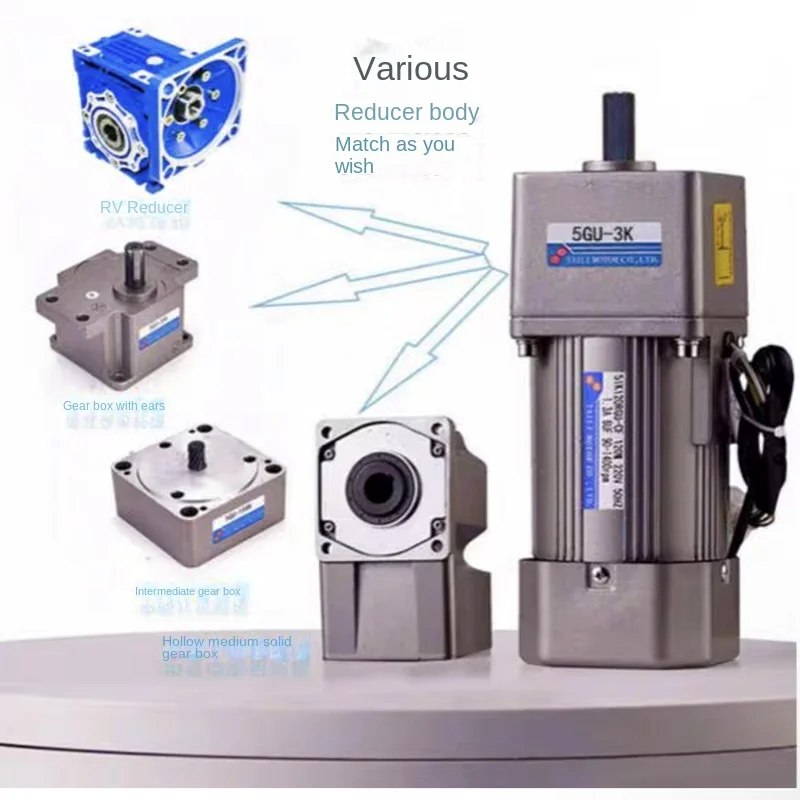 Imagem -03 - Motor de Controle de Velocidade com Caixa de Velocidades ac Monofásico Frente e Verso 5gu3k180k 120w 220v Novo