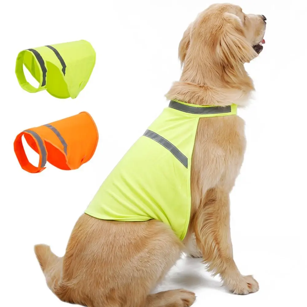 New Reflective Dog Safety Vest Yellow Fluorescent Outdoor Dog Clothes Night Safety High Visibility Dog Hi Vis Jacket Coat