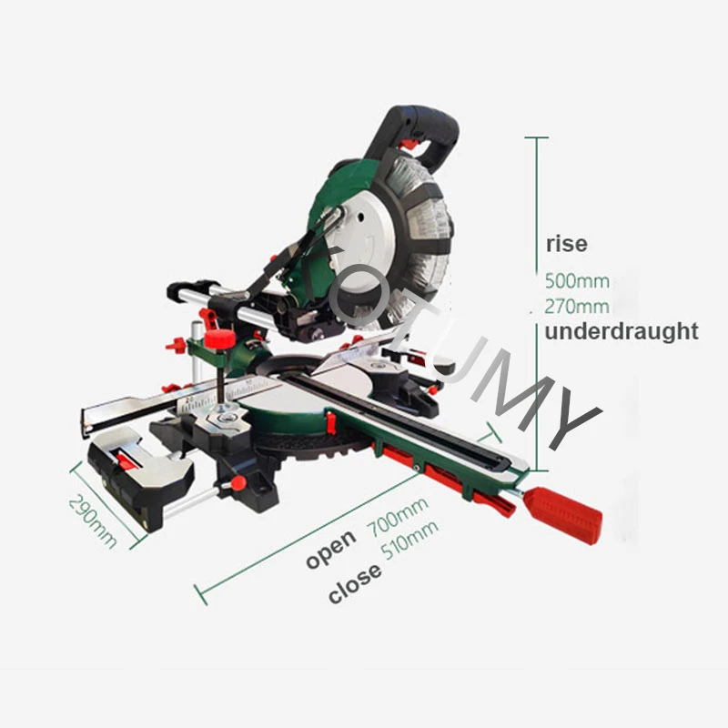 Aluminum Sawing Machine 220V Aluminum Alloy Woodworking 8-inch Cutting Machine 45 ° push-pull Type Miter Saw 2300W Electric Saw