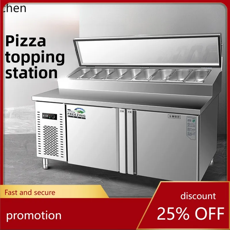 

HXL Freezer Pizza Topping Station Salad Dessert Refrigerated Operation Table