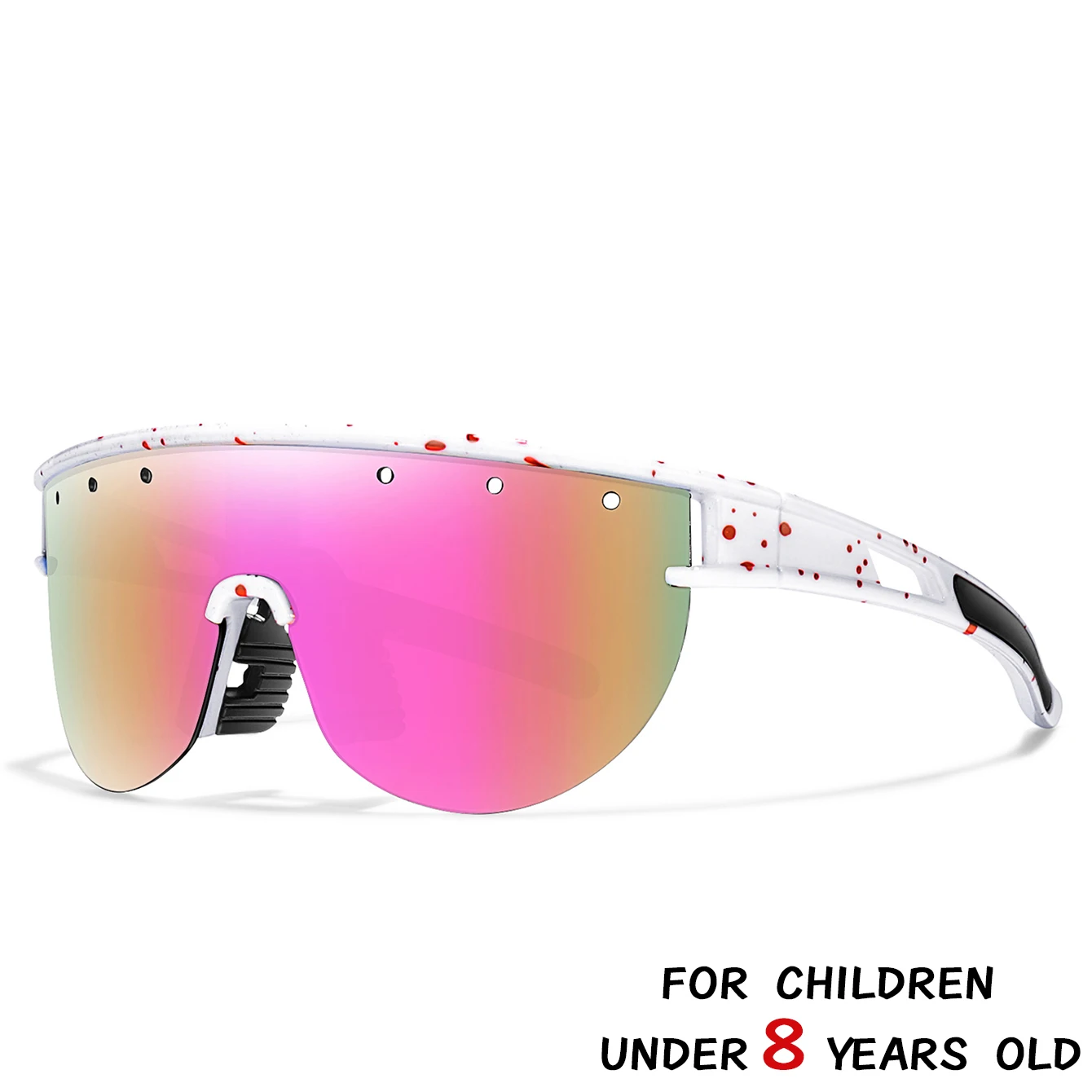 3-8 Jahre alte Kinder Outdoor-Sonnenbrille Kinder Jungen Mädchen Fahrradbrille UV400 Jugend Sport Baseball Camping MTB Fahrradbrille