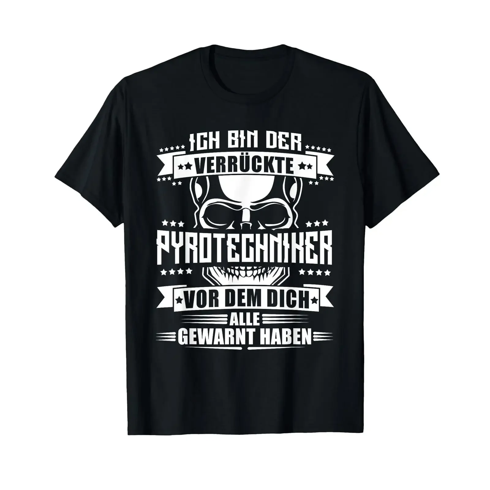 T-shirt pour homme avec texte allemand Ich Bin Der Verrückte Pyrotechnik I'm the Crazy Pyrotechnician vintage Washed Unisex
