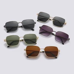Fashion Large Frame Sunglasses Women Metal Retro Men Sun Glasses UV400 Luxury Designer Eyewear Gafas De Sol Para Hombre