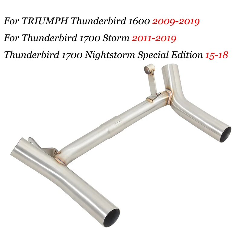 Motorcycle Exhaust Mid Pipe For Triumph Thunderbird1600 2009-2019/1700 Storm 2011-2019/1700 Nightstorm Special Edition 2015-2018