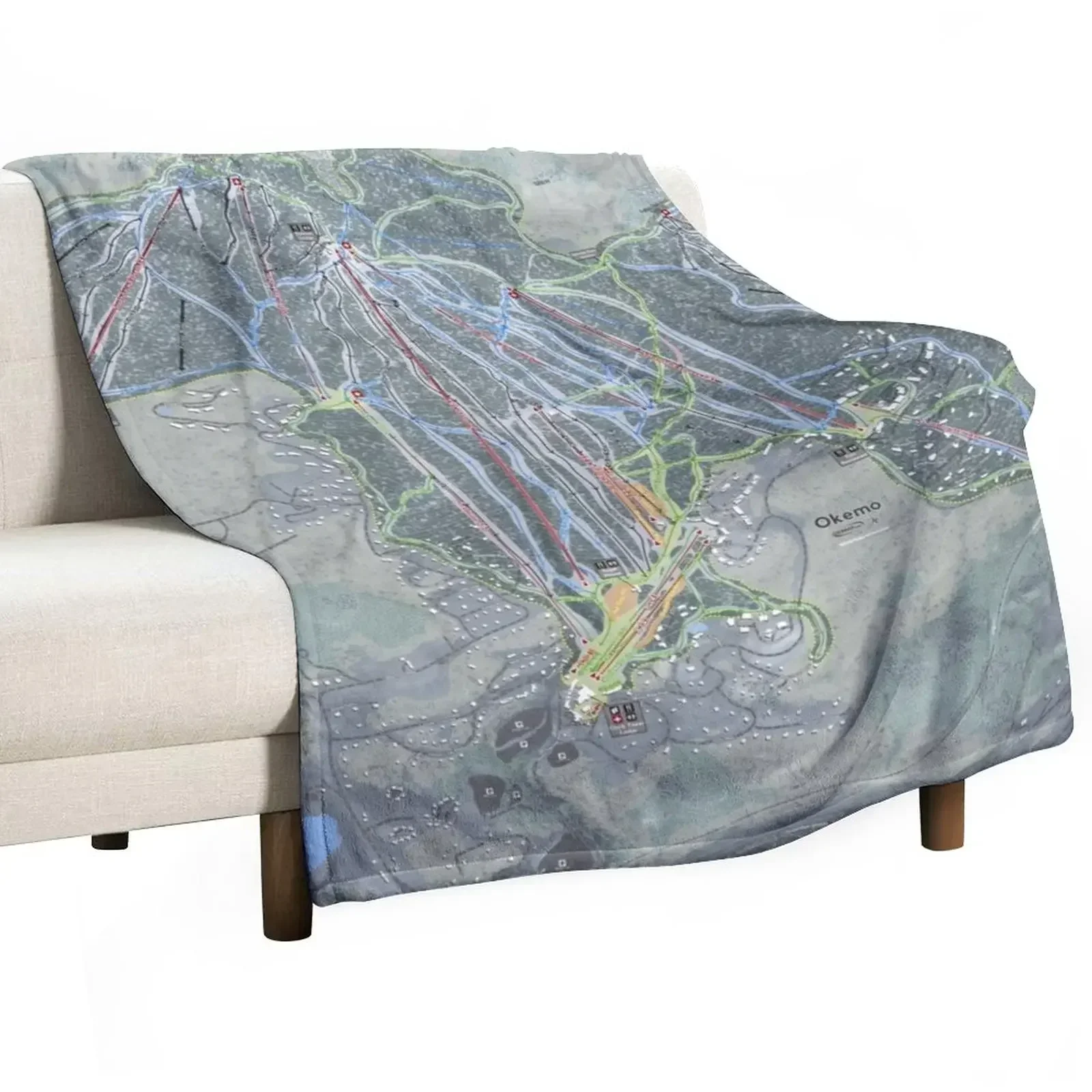 Okemo Resort Trail Map Throw Blanket cosplay anime Blankets For Sofas Blankets