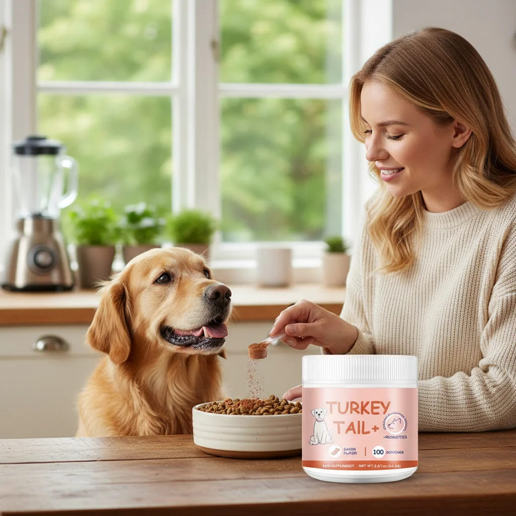 1/2/3PCS Bacon Taste Pet Mushroom Powder Natural High-Grade Ingredient Appetite Enhancer for Picky Cats Dogs Daily Nutrition