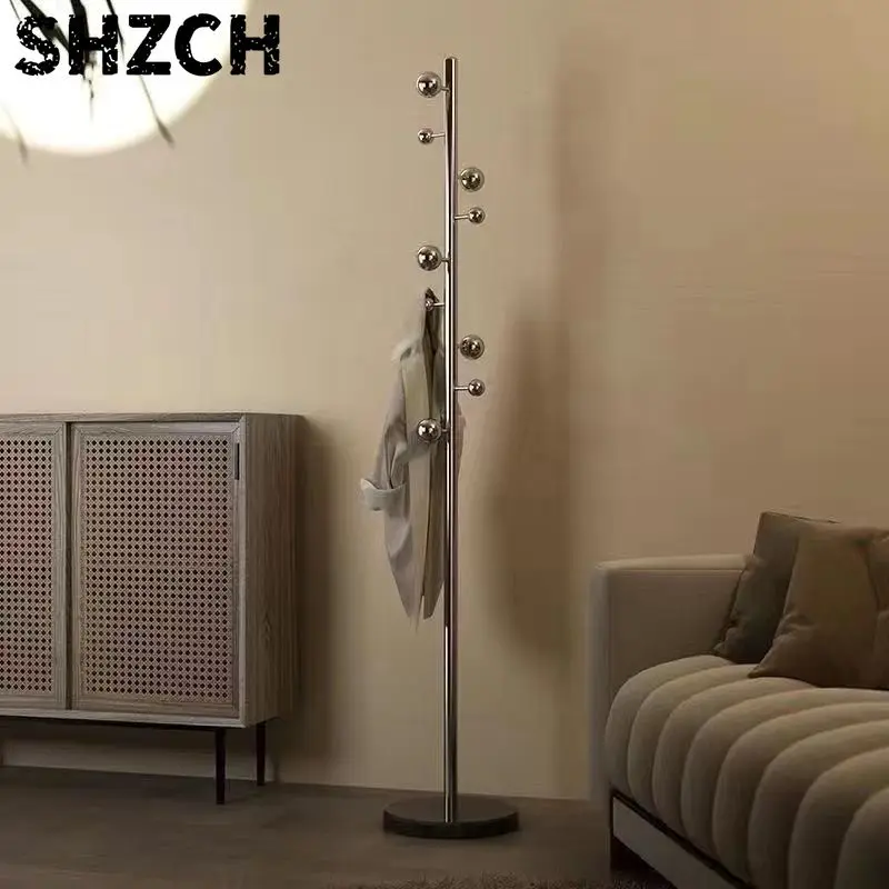 Marble Coat Rack Stainless Steel Simple Clothes Racks Home Vertical Drying Rack Floor Hanging Hanger Furniture PercherodPie