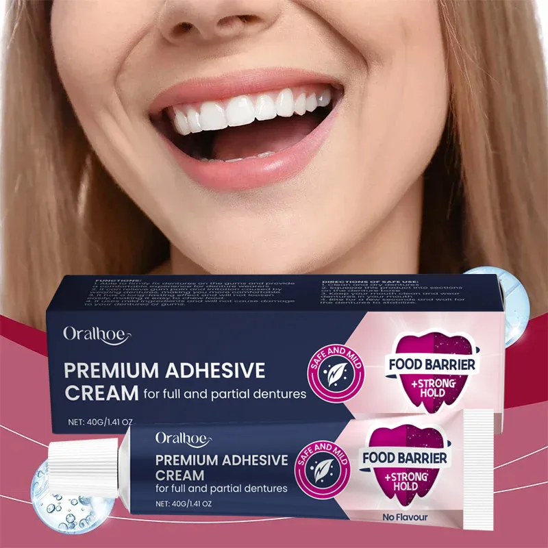 Denture Adhesive Cream Denture Fixing Adhesive Prevent Dentures Loosen Adhesive Comfortable Wearing for Dentures Glue Stick