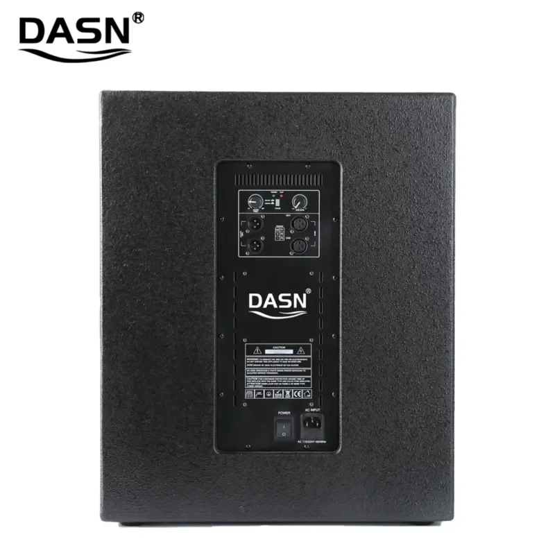 DARN H15SSA 15 Inch 400W RMS Class D Amplifier Powered Bass Professional Audio Subwoofer Active Wooden Speaker