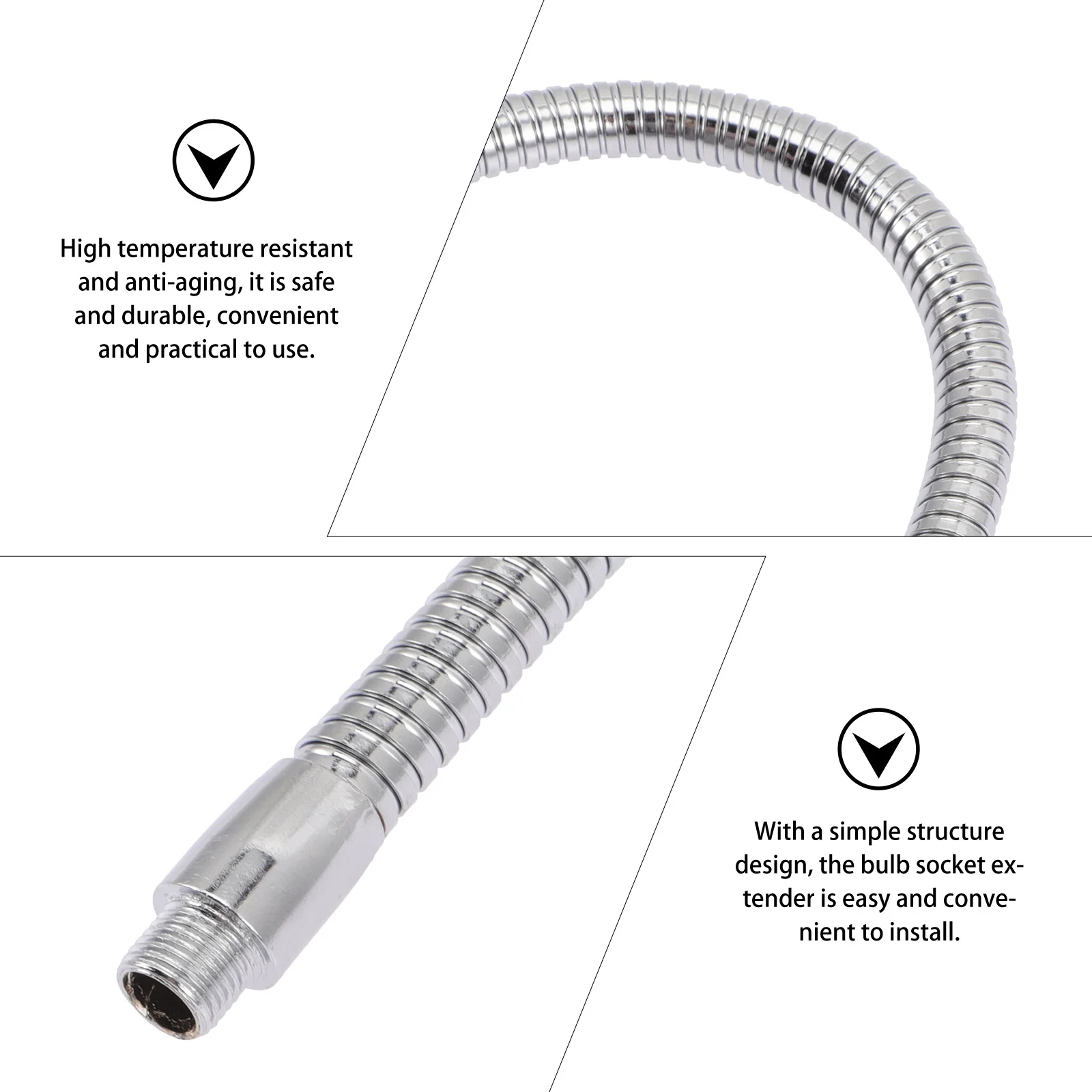 2pcs Led Desk Lamp Arm Replacement Metal Hose Adjustable Gooseneck Spotlight For Office Study Workstation Hardware