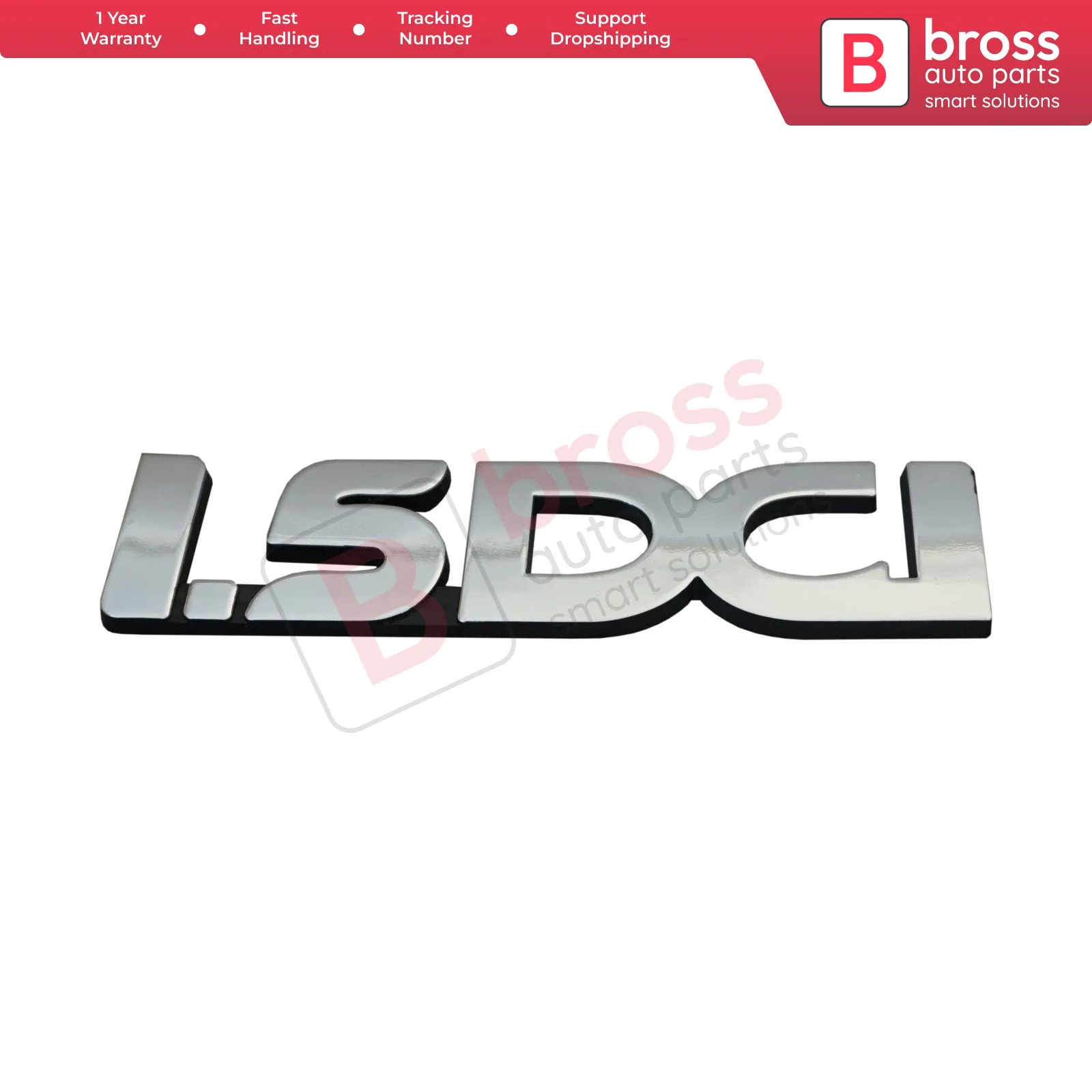 

Bross Auto Parts BSP570 Chrome 1.5 DCI Badge Monogram Emblem for Dacia Fast Shipment Free Shipment Ship From Turkey