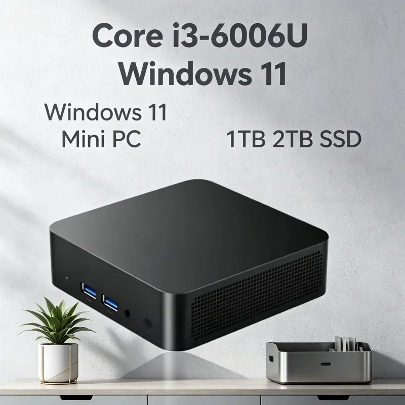 

Core i3-6006U Mini PC Windows 11 Pro 32GB RAM 1TB/2TB SSD WiFi6 BT5.2 4K HD Office Gaming PC, Agile with 3 Years Warranty