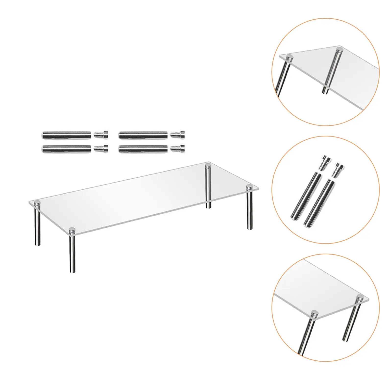 1Set Transparent Multi-Functional Cake Stand for Wedding Birthday Party Dessert Display High-Base Large Capacity Elegant
