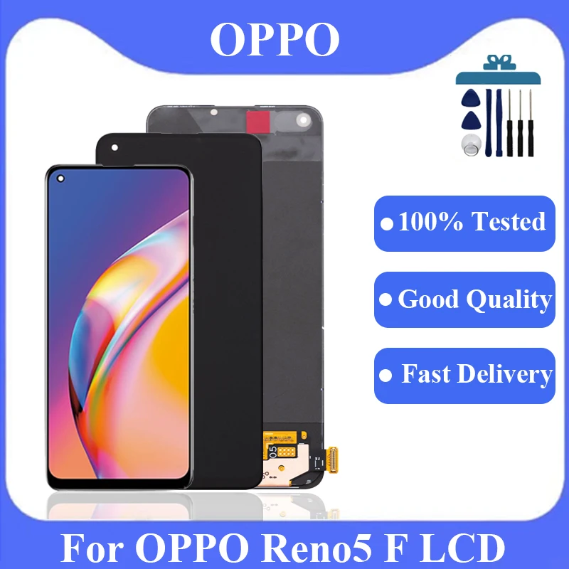 

AMOLED For OPPO Reno5 F CPH2217 LCD Display Touch Digitizer Screen Assembly for Oppo OPPO Reno 5F LCD Display Replacement