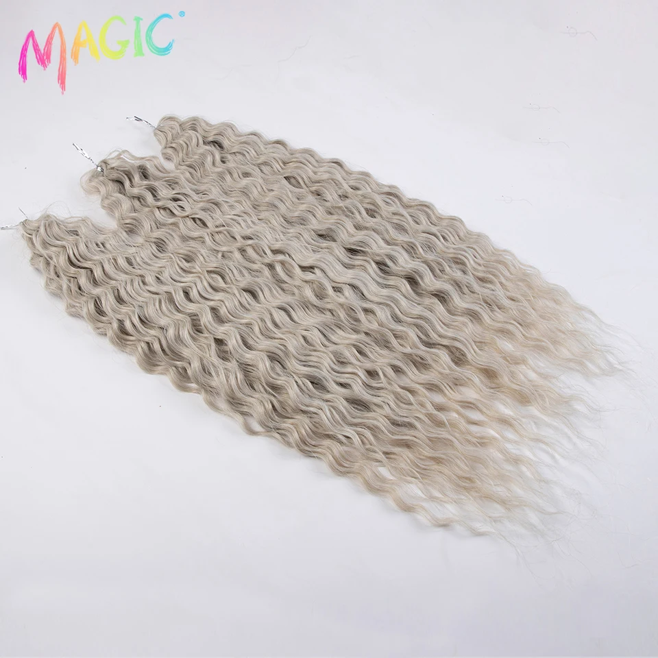 Magic Crochet Hair Soft Water Wave Dreadlocks Afro Curls  Braid Hair 22