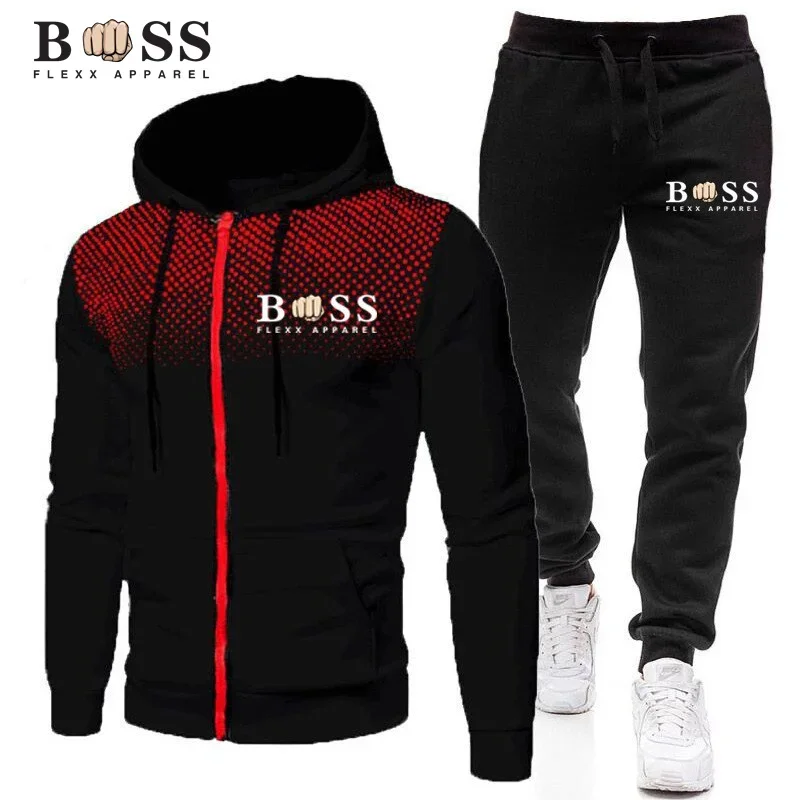 New Fashion Tracksuit For Men Hoodie Fitness Gym Clothing Men Running Set Sportswear Jogger Men\'S Tracksuit Winter Suit Sports