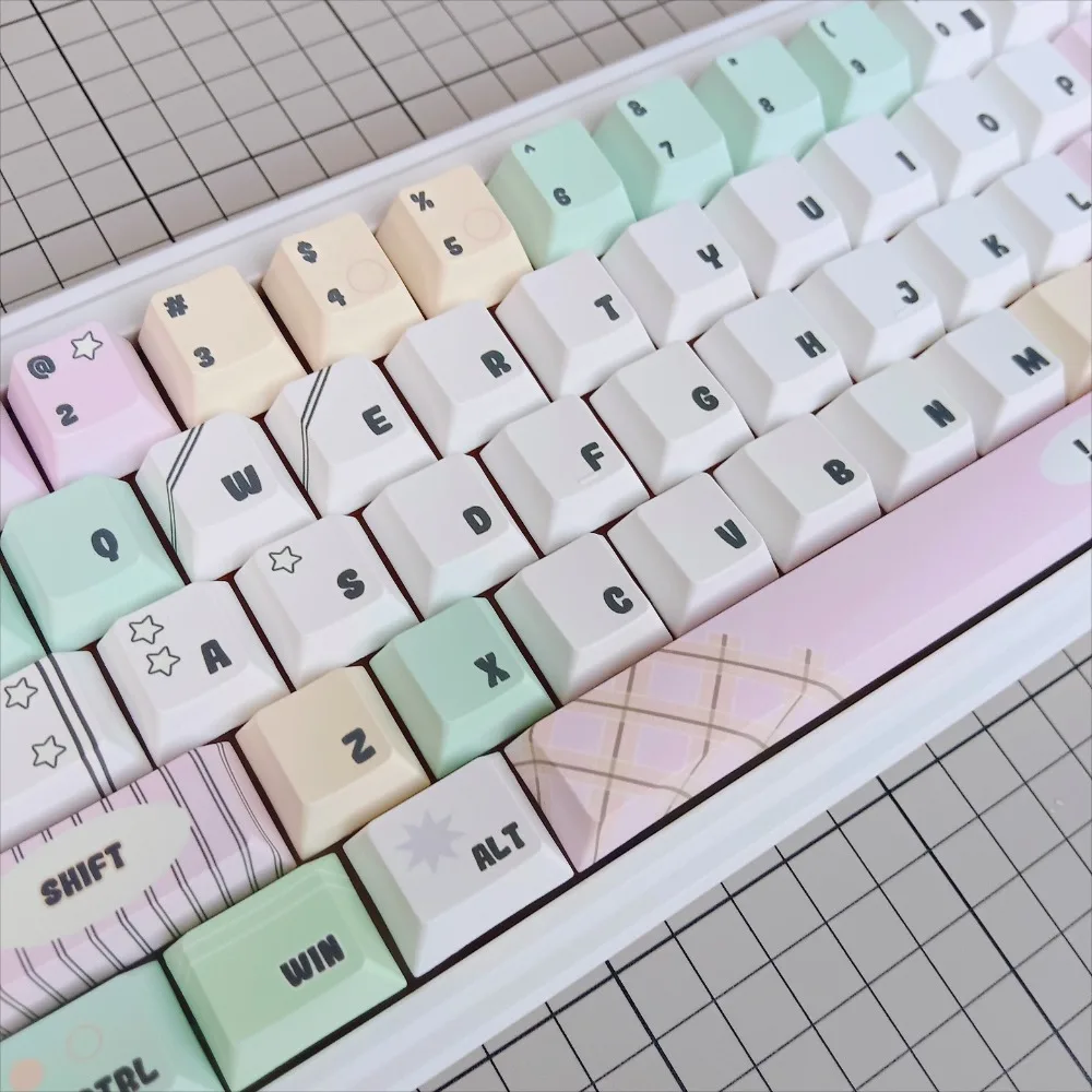 PBT Sublimation Light Skin Scrub Mechanical Keyboard Cap 132 Keys Original Highly Themed Keycaps