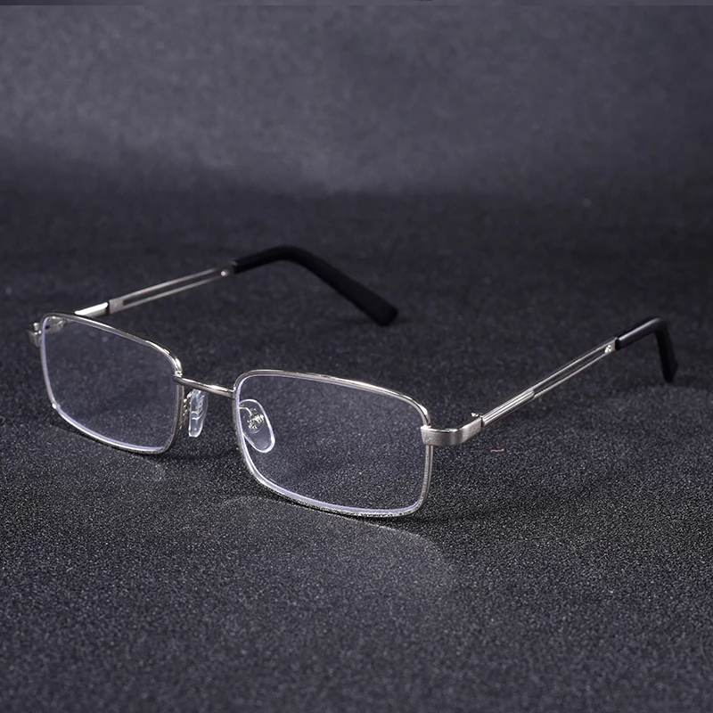 Vintage Quadratische Lesebrille Rahmen Metall Männer Mode Klassische Business Brillen Blau Licht Blockieren Klare Linse +75 + 125 + 2 – Detail 13