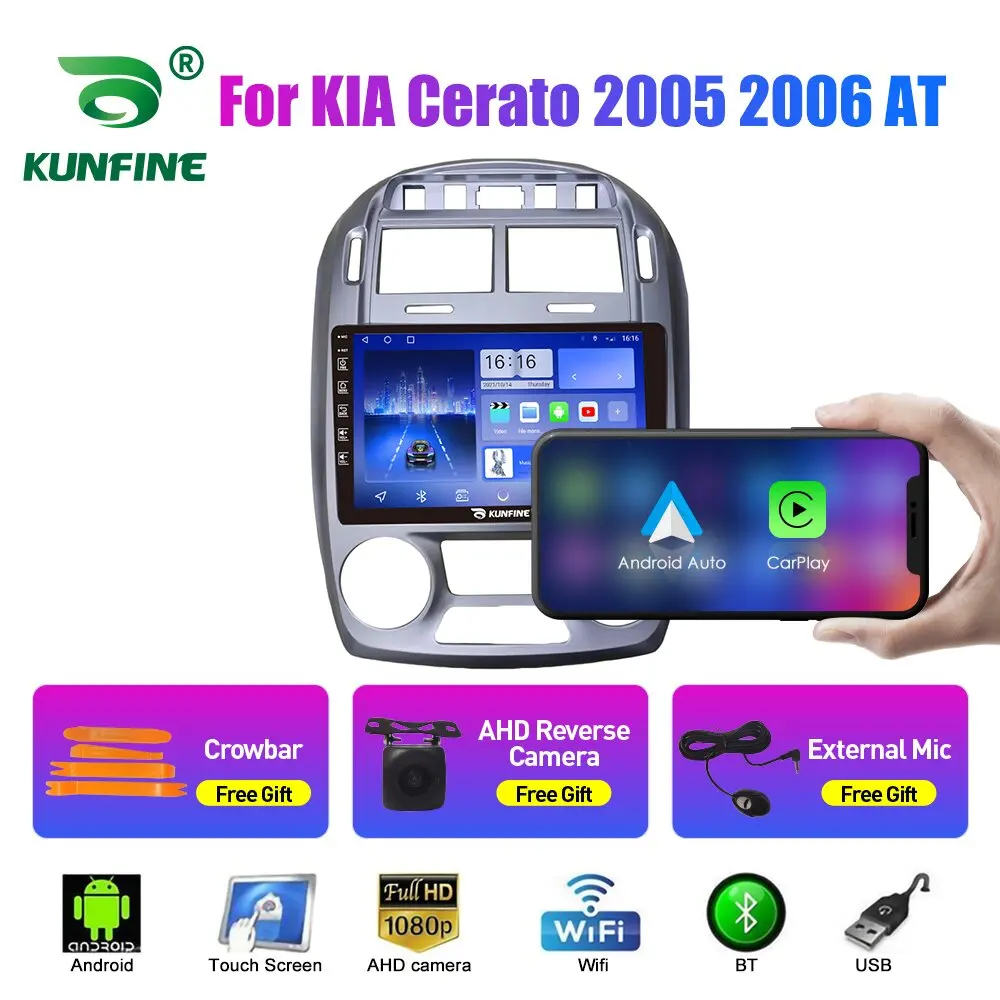 2Din Android Car Radio For KIA Cerato 2005-2006 Multimedia Video Player GPS Navigation Stereo Audio Head Unit Carplay 4G Wifi BT