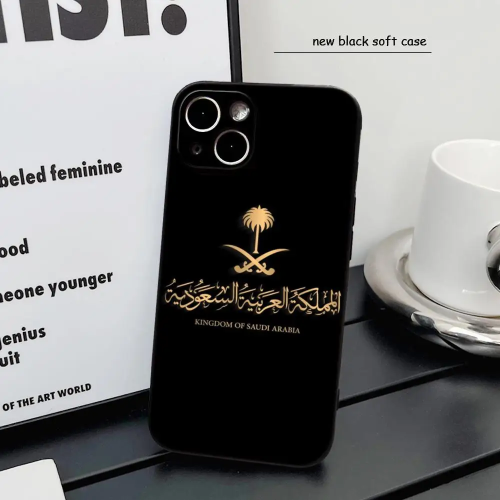 Kingdom Of Saudi Arabia Flag Phone Case for Iphone 15 14 12 11 13 Pro Max Mini X XR XS 7 8 Max SE 2020 Soft Dark Skeleton Phone