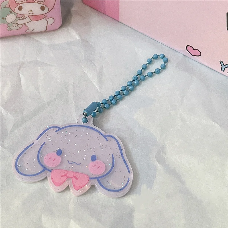 kawaii sanrio glitter cute small bead chain pacha dog kuromi bag accessories small pendant sweet cartoon anime girl birthdaygift