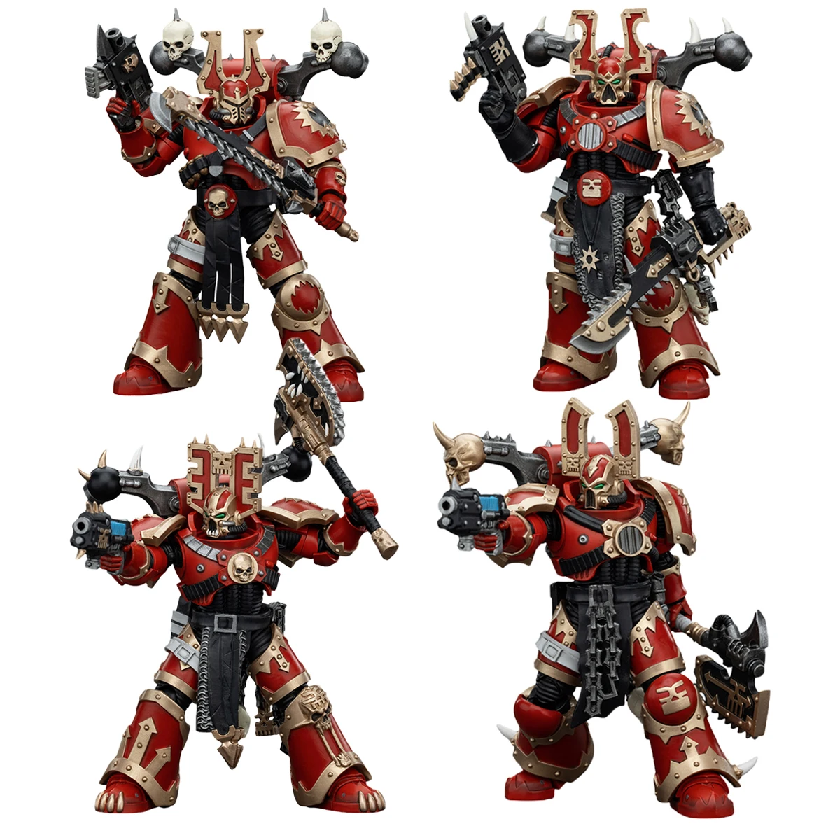 

InStock Warhammer 40K World Eaters Khorne Berzerker 7 предметов Модель Berzerker Фигурки Премиум-игрушки Warhammer Collection