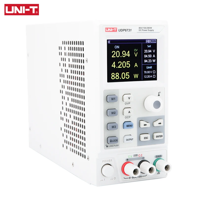 UNI-T تحويل التيار الكهربائي تيار مستمر UDP6730 UDP6731 مختبر إمدادات الطاقة 40 فولت 60A 360 واط التحكم الرقمي بالكامل RS-232 الاتصالات