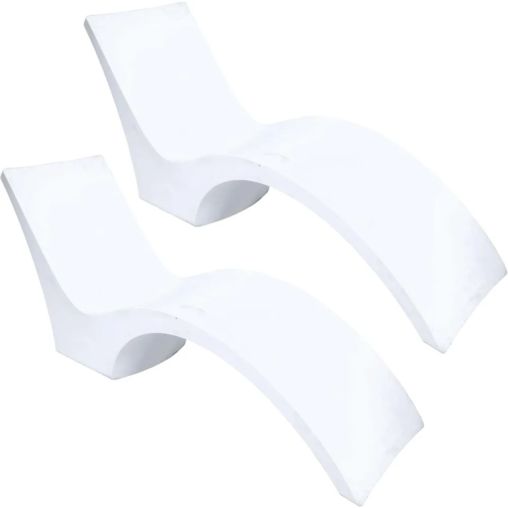 

Lounger Deep Water,Use in Pools with Shelves Up to 16 Inches Deep,Built-in Drink and Phone Holders,Set of 2 Chaise Lounge Chairs