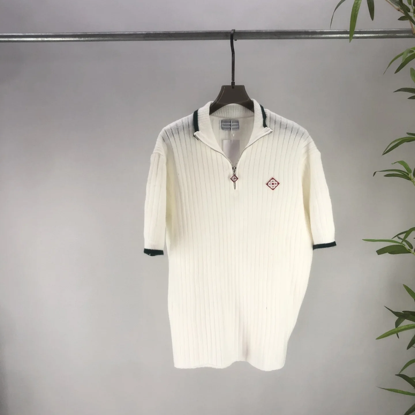 2026 Spring Ribbed Knit Polo Shirt for Men Breathable and Cool Brand Embroidery Quality Mens Textured Polo Shirts Retro Style